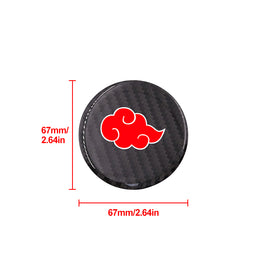 Brand New Universal 2PCS Naruto Cloud Akatsuki Real Carbon Fiber Car Cup Holder Pad Water Slot Non-Slip Mat