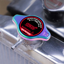 Brand New JDM 1.3bar 9mm Subaru STI Neo Chrome Racing Cap High Pressure Radiator Cap