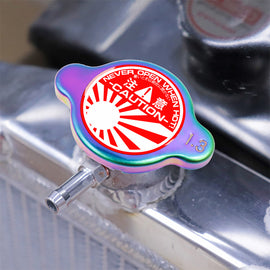 Brand New JDM 1.3bar 15mm JDM Raising Sun Racing Neo Chrome Radiator Cap S Type Universal