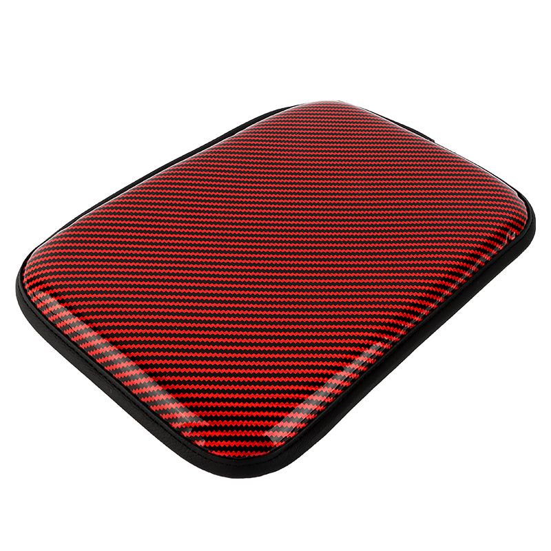 BRAND NEW UNIVERSAL CARBON FIBER RED Car Center Console Armrest Cushion Mat Pad Cover