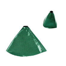 Load image into Gallery viewer, Brand New Universal GR SPORT Carbon Fiber Green Leather PVC Style Black Stitch Leather Gear Manual Shifter Shift Knob Boot