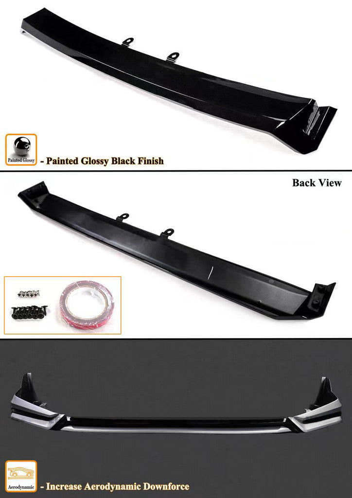 BRAND NEW 4PCS 2022-2023 Honda Civic 11th Gen Yofer Painted V3 Blk Lunar Silver Bumper Lip Splitter Kit