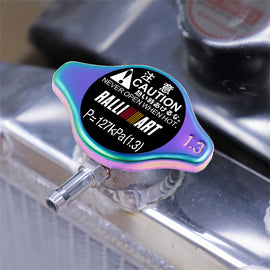Brand New JDM 1.3bar 9mm Ralliart Racing Neo Chrome Racing Cap High Pressure Radiator Cap For Mitsubishi