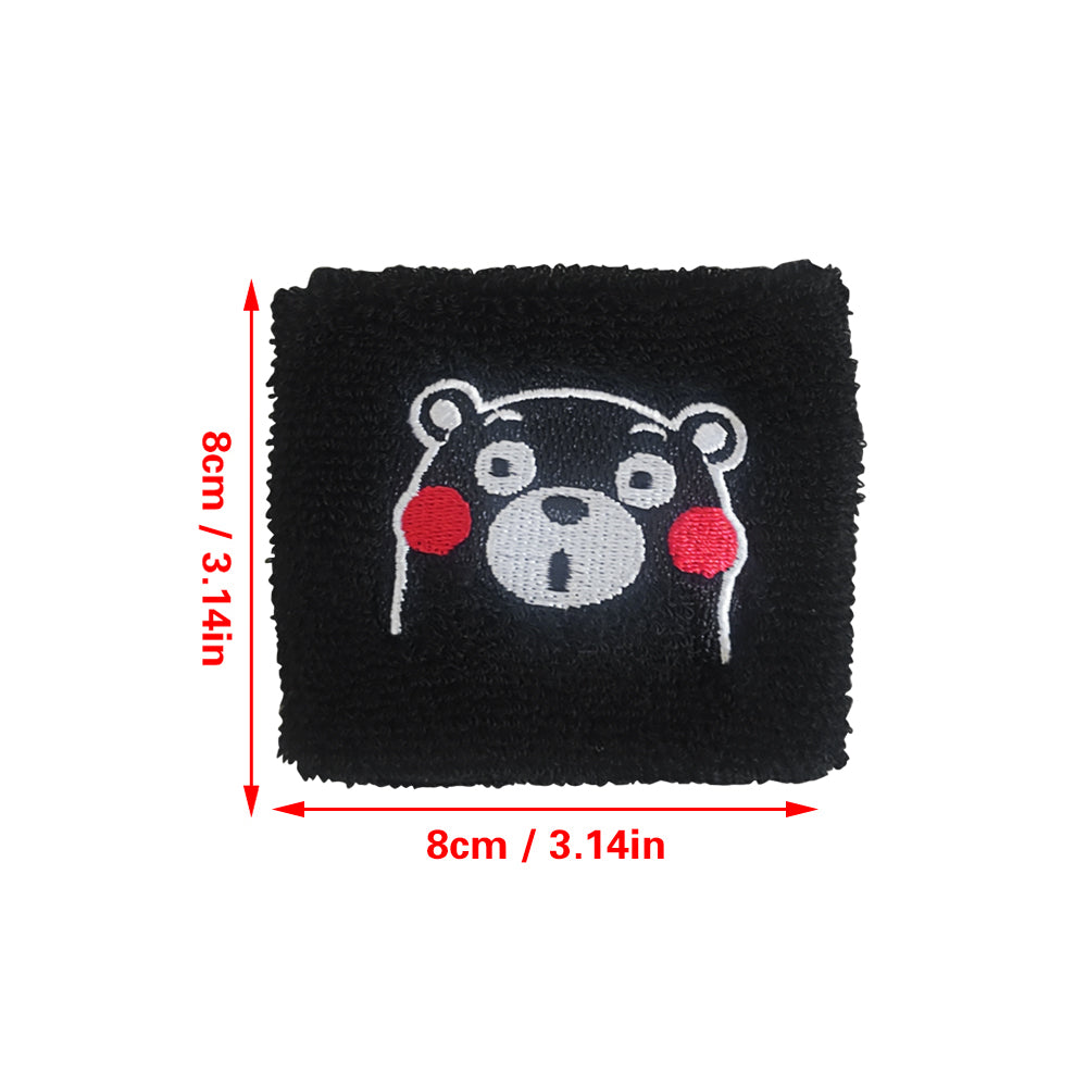 Brand New 2PCS Racing Black Kumamon Car Reservoir Tank Oil Cover Sock Racing Tank Sock