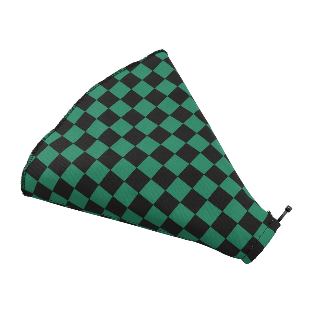 Brand New Universal Checkered Green Black Stitch Fabric Gear Manual Shifter Shift Knob Boot
