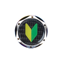 Load image into Gallery viewer, Brand New Jdm Beginner Leaf Burnt Blue Engine Oil Cap With Real Carbon Fiber JDM Sticker Emblem For Honda / Acura