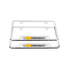 Load image into Gallery viewer, Brand New Universal 2PCS Chevrolet Chrome Metal License Plate Frame