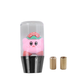 Brand New 1PCS Universal 10CM JDM Clear Kirby Manual Car Black Base Racing Stick Shift Knob M8 M10 M12