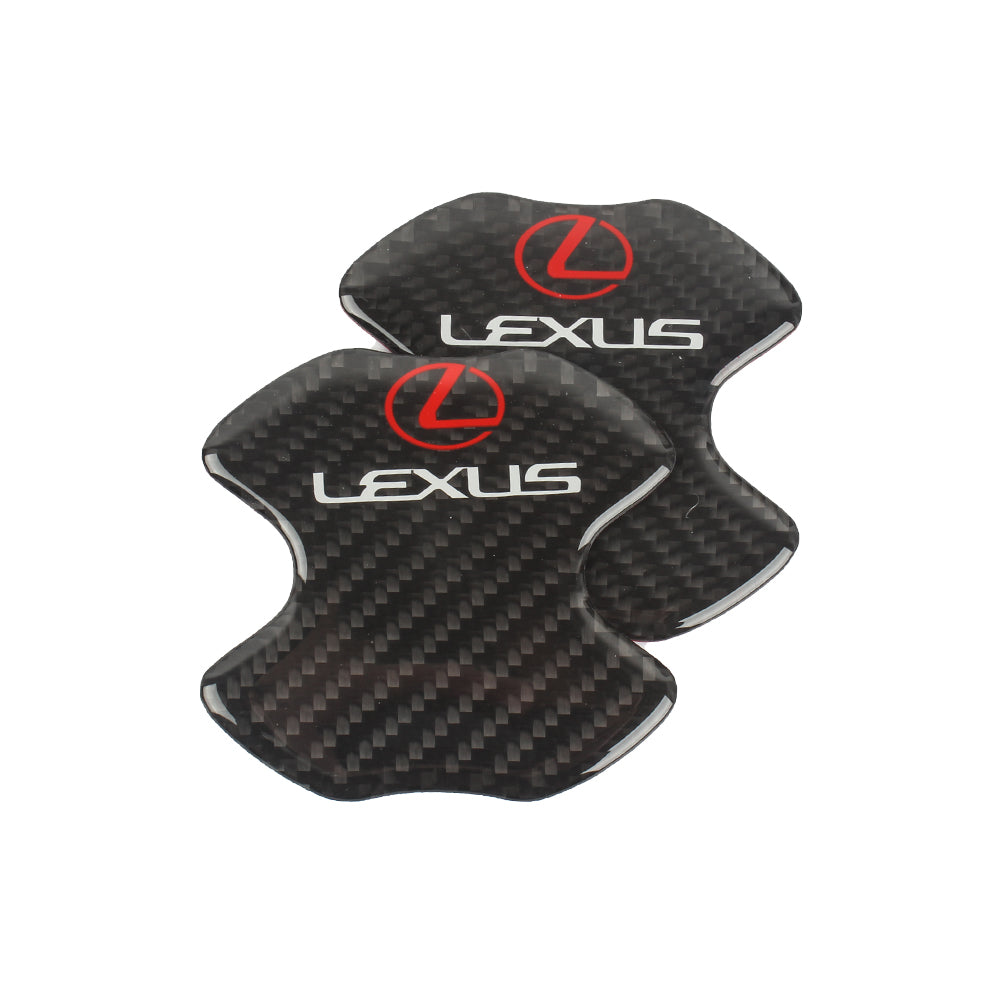 BRAND NEW UNIVERSAL 2PCS LEXUS REAL CARBON FIBER ANTI-SCRATCH DOOR HANDLE PROTECTOR