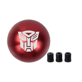 BRAND NEW UNIVERSAL JDM AUTOBOT TRANSFORMERS Aluminum Red Round Ball Manual Gear Stick Shift Knob M8 M10 M12