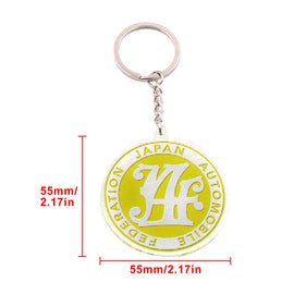 BRAND NEW YELLOW JAF JAPAN AUTOMOBILE FEDERATION KEYCHAIN JDM Racing Car Styling Keychain Drift Key Phone Holder