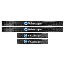 Load image into Gallery viewer, Brand New 4PCS Universal Volkswagen Real Carbon Fiber Black Car Door Scuff Sill Cover Panel Step Protector