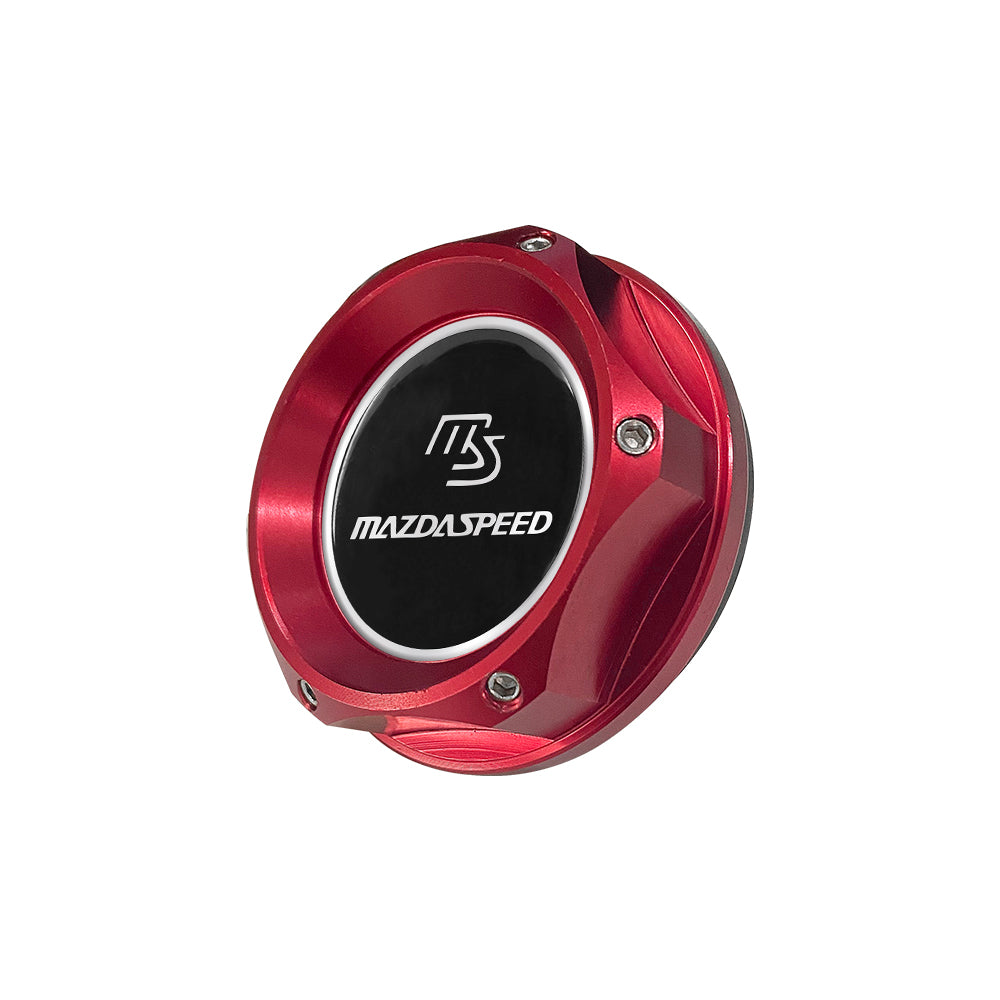 Brand New JDM Mazdaspeed Red Aluminum Engine Oil Fuel Filler Cap Billet For Mazda