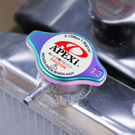 Brand New JDM 1.3bar 9mm APEXI Racing Neo Chrome Racing Cap High Pressure Radiator Cap For Universal