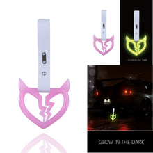 Load image into Gallery viewer, Brand New Devil Demon Broken Heart Pink Glow In The Dark Green JDM TSURIKAWA Ring Subway Train Bus Handle Strap Charm Drift