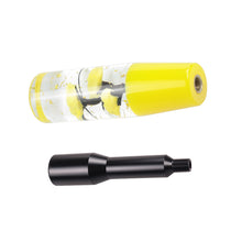 Load image into Gallery viewer, Brand New JDM Glitter Yellow Rose Flowers Manuel Gear Stick Shift Knob M8 M10 M12 &amp; Black Shifter Extender Extension