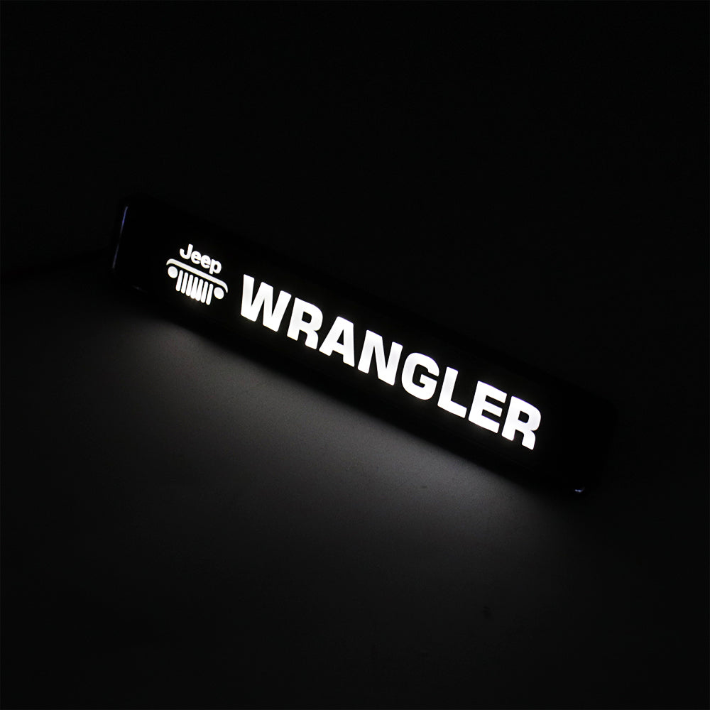 BRAND NEW 1PCS JEEP WRANGLER NEW LED LIGHT CAR FRONT GRILLE BADGE ILLUMINATED DECAL STICKER