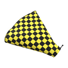 Load image into Gallery viewer, Brand New Universal Checkered Yellow Black Stitch Fabric Gear Manual Shifter Shift Knob Boot