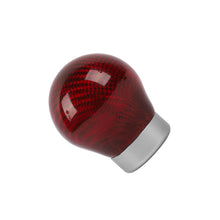 Load image into Gallery viewer, Brand New Universal Real Carbon Fiber Red Round Ball Manual Car Racing Gear Shift Knob Shifter M12 M10 M8