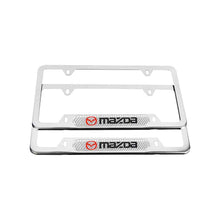 Load image into Gallery viewer, Brand New Universal 2PCS Mazda Chrome Metal License Plate Frame