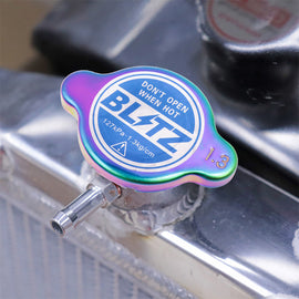 Brand New JDM 1.3bar 15mm Blitz Racing Neo Chrome Radiator Cap S Type Universal