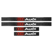 Load image into Gallery viewer, Brand New 4PCS Universal Audi Real Carbon Fiber Black Car Door Scuff Sill Cover Panel Step Protector