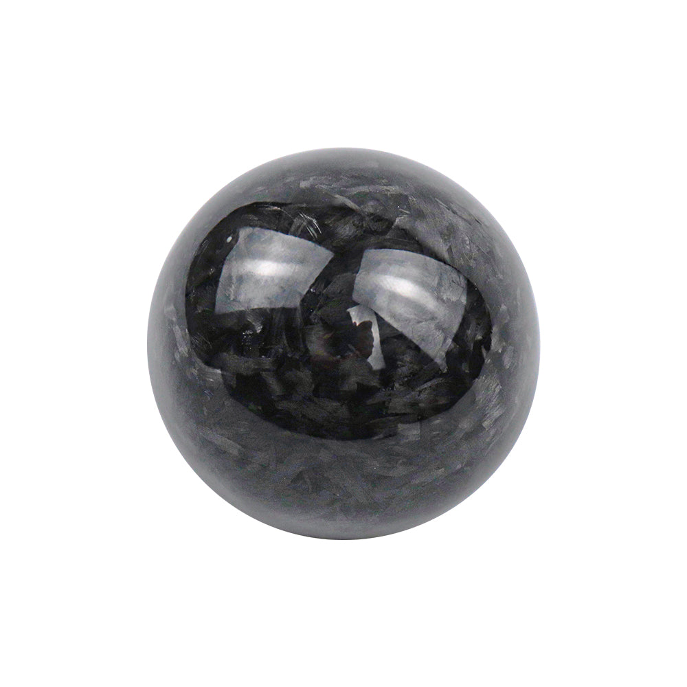 Brand New Universal Forge Real Carbon Fiber Car Gear Shift Knob Round Ball Shape Black M8 M10 M12