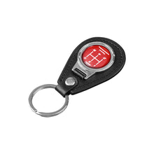 Load image into Gallery viewer, Brand New HKS 5 Speed Black Leather Keychain Keyfob Silver Keyring JDM Gift