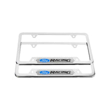 Load image into Gallery viewer, Brand New Universal 2PCS Ford Racing Chrome Metal License Plate Frame