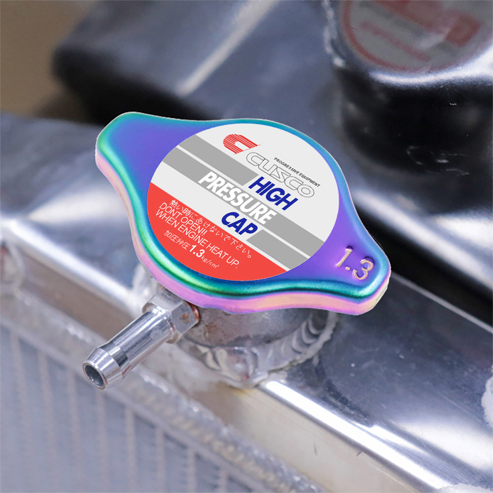 Brand New JDM 1.3bar 9mm Cusco Racing Neo Chrome Racing Cap High Pressure Radiator Cap For Universal
