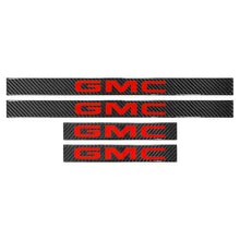 Load image into Gallery viewer, Brand New 4PCS Universal GMC Real Carbon Fiber Black Car Door Scuff Sill Cover Panel Step Protector