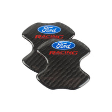 Load image into Gallery viewer, BRAND NEW UNIVERSAL 2PCS FORD RACING REAL CARBON FIBER ANTI-SCRATCH DOOR HANDLE PROTECTOR