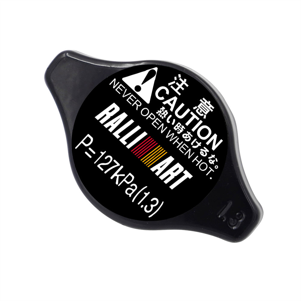 Brand New JDM 1.3bar 9mm Ralliart Racing Black Racing Cap High Pressure Radiator Cap For Mitsubishi