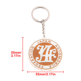 BRAND NEW ORANGE JAF JAPAN AUTOMOBILE FEDERATION KEYCHAIN JDM Racing Car Styling Keychain Drift Key Phone Holder