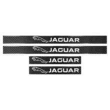 Load image into Gallery viewer, Brand New 4PCS Universal Jaguar Real Carbon Fiber Black Car Door Scuff Sill Cover Panel Step Protector
