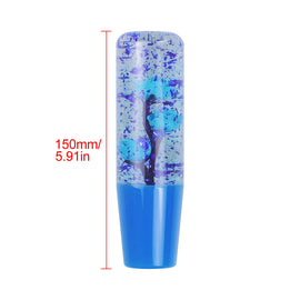 Brand New Universal 150mm Sakura Blue Glitter Rose Flowers Manual Car Gear Stick Shift Knob M8 M10 M12