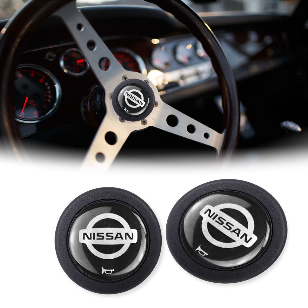 Brand New Universal Nissan Car Horn Button Black Steering Wheel Center Cap