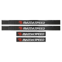 Load image into Gallery viewer, Brand New 4PCS Universal Mazdaspeed Real Carbon Fiber Black Car Door Scuff Sill Cover Panel Step Protector