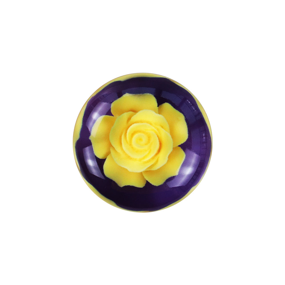 BRAND NEW JDM 50MM Universal Diamond Flower Yellow Crystal Manual Gear Stick Shift Knob Shifter M8 M10 M12