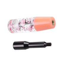 Load image into Gallery viewer, Brand New JDM Glitter Pink Rose Flowers Manuel Gear Stick Shift Knob M8 M10 M12 &amp; Black Shifter Extender Extension