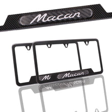 Load image into Gallery viewer, Brand New Universal 1PCS Porsche Macan Carbon Fiber Metal License Plate Frame