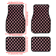 Load image into Gallery viewer, Brand New 4PCS UNIVERSAL CHECKERED Pink Racing Fabric Car Floor Mats Interior Carpets