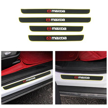 Load image into Gallery viewer, Brand New 4PCS Universal Mazda Yellow Rubber Car Door Scuff Sill Cover Panel Step Protector