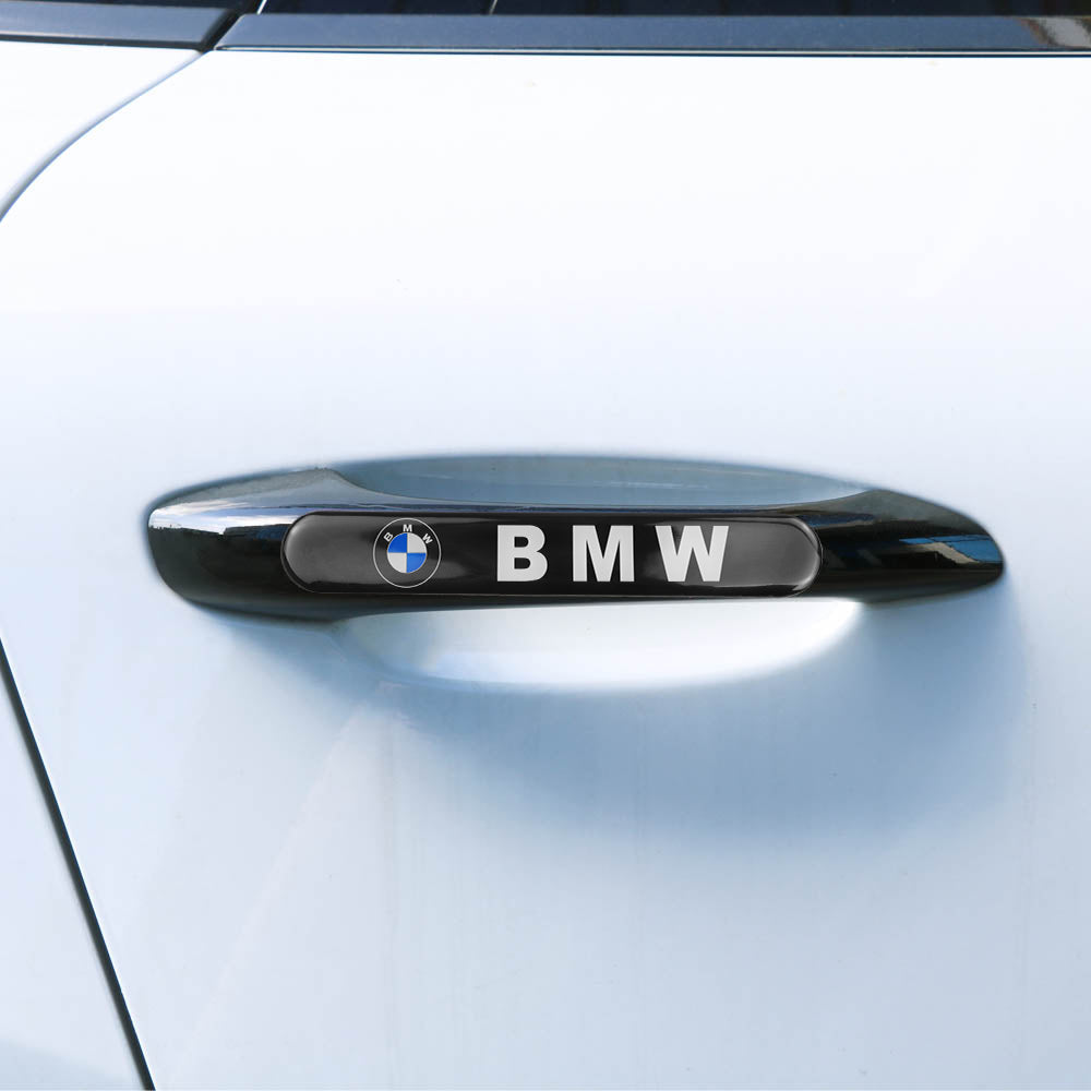 Brand New 8PCS BMW Glossy Black Car Trunk Side Fenders Door Badge Scratch Guard Sticker