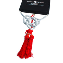 Load image into Gallery viewer, BRAND NEW UNIVERSAL VIP JUNCTION PRODUCE INTERIOR RED FUSA CHARM WITH SILVER KNOT