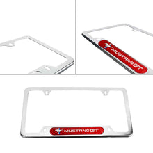Load image into Gallery viewer, Brand New Universal 1PCS FORD MUSTANG GT Chrome Metal License Plate Frame