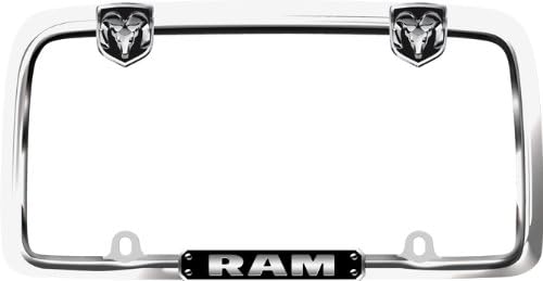 BRAND NEW Official Licensed Product Cruiser Accessories License Plate Frame RAM Logo Chrome (11135) License Pate Frame