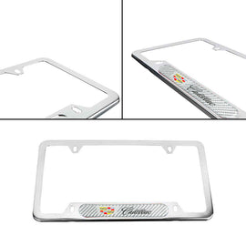 Brand New Universal 1PCS CADILLAC Chrome Metal License Plate Frame