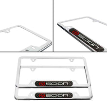 Load image into Gallery viewer, Brand New Universal 2PCS SCION Chrome Metal License Plate Frame
