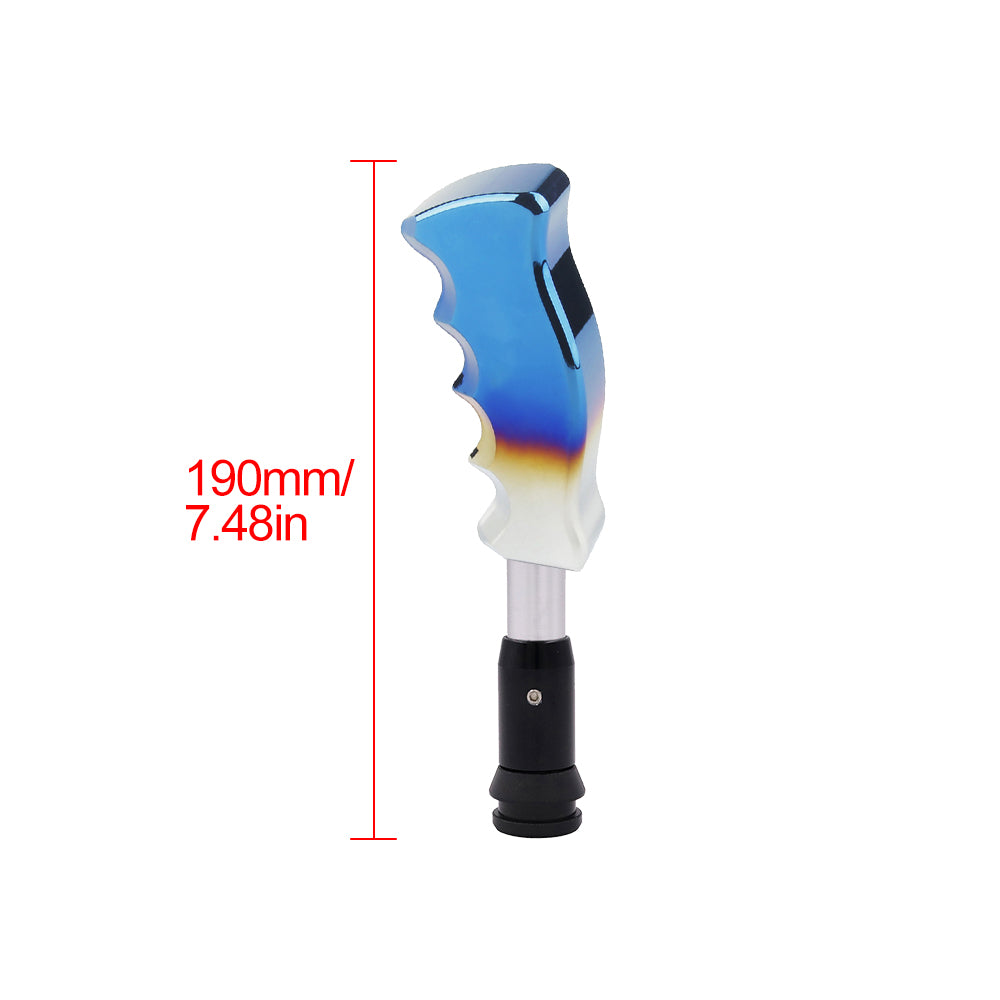 Brand New JDM Burnt Blue Aluminum Slotted Pistol Grip Handle Automatic Gear Shift Knob Shifter